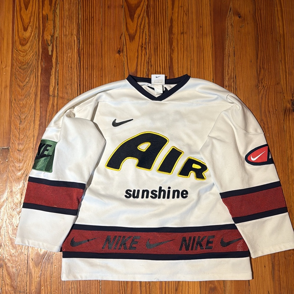 Nike Air Sunshine White Jersey with Red and Black Accents